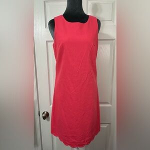 J. Crew pink Sleeveless Dress with scalloped hem